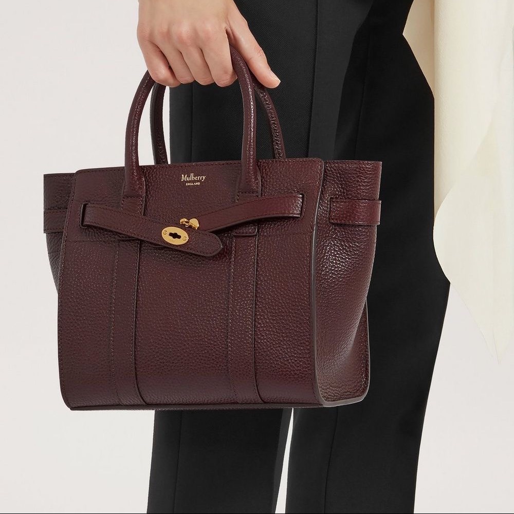 Mulberry Mini Zipped Bayswater in Oxblood